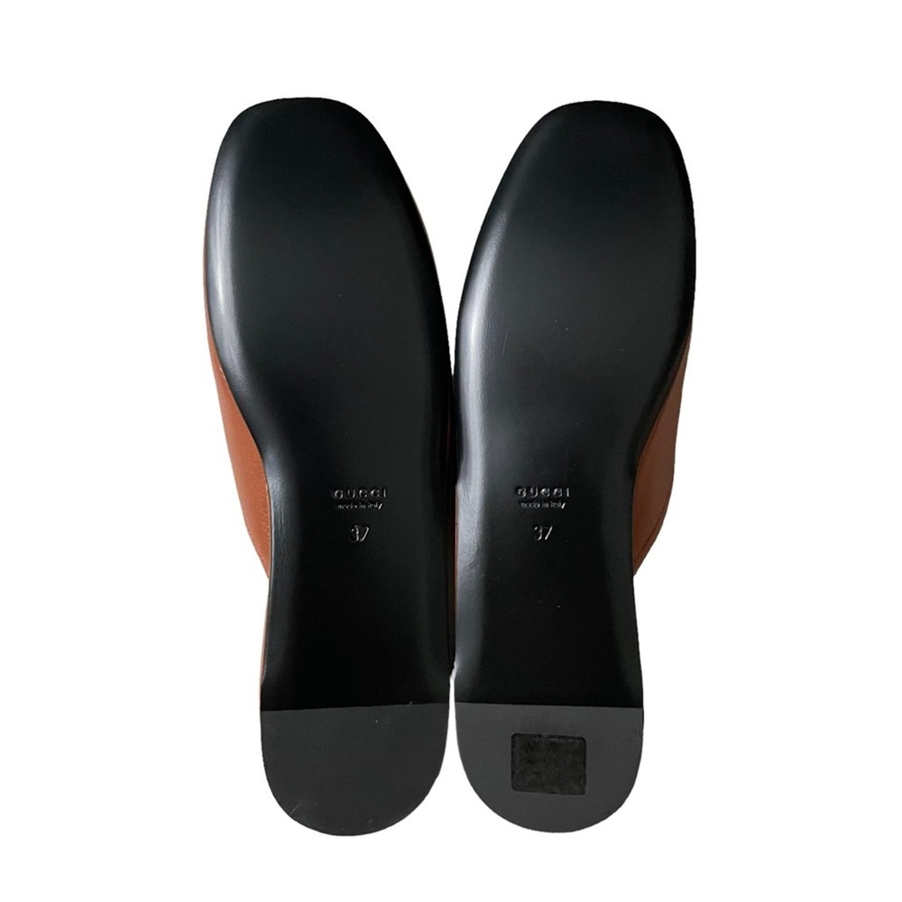 NEW Gucci Princetown GG Monogram Mules Slide Brown Size 37 - Picture 7 of 11